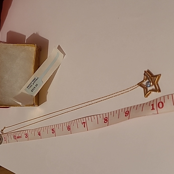 10K NECKLACE DIAMOND TOPAZ - Picture 3 of 3